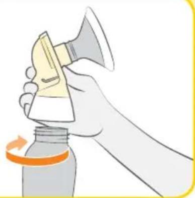 MEDELA Swing Flex - Assembling the pump set - 2