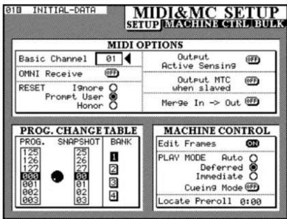 TASCAM TMD4000 - Paramétres généaux - 1