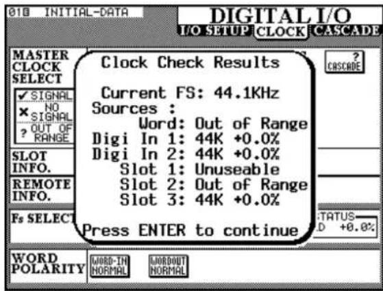 TASCAM TMD4000 - Recherche des sources d'horloge - 1