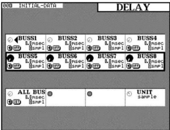 TASCAM TMD4000 - Retard (delay) affecté aux bus - 1