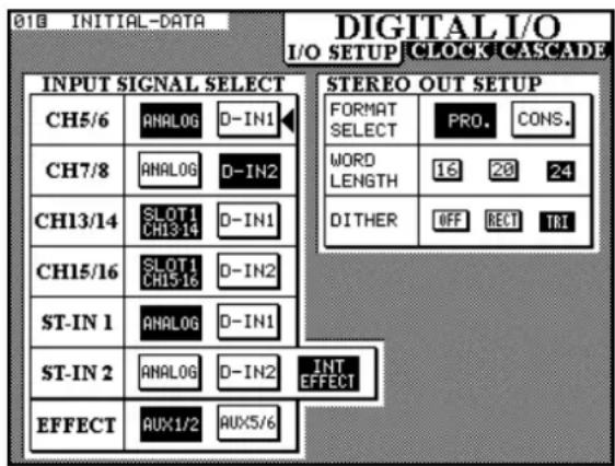 TASCAM TMD4000 - Paramétrage des entrées/sorties - 1