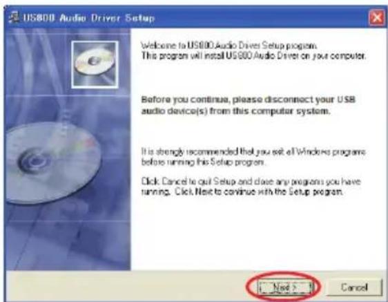 TASCAM US800 - Installation sur un ordinateur avec Windows - 1