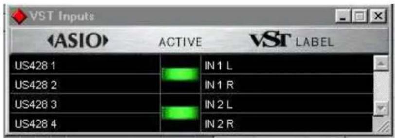 TASCAM US428 - Activation des entrées - 1