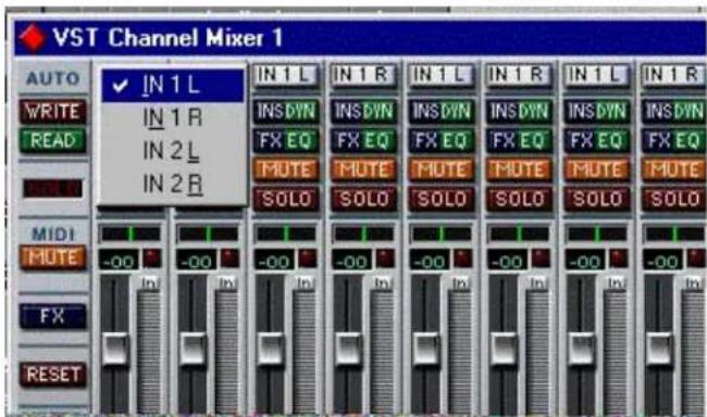 TASCAM US428 - Activation des entrées - 2