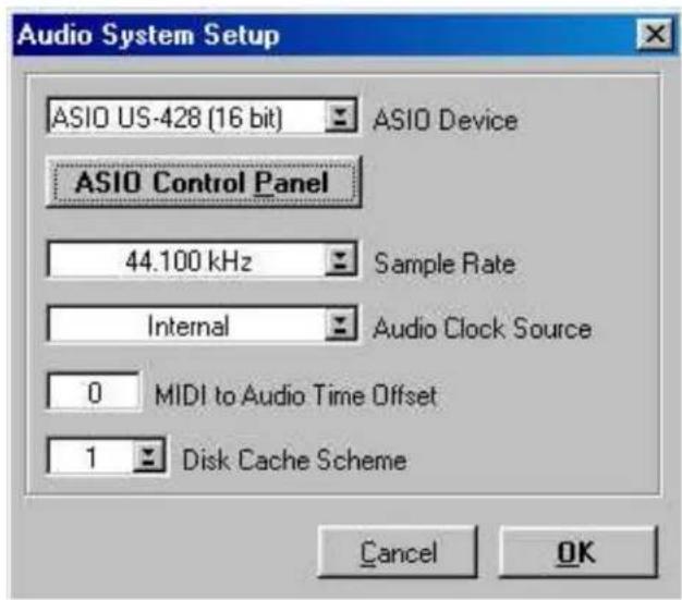 TASCAM US428 - Réglage de la fréquence d'échantillonnage et de la résolution - 1