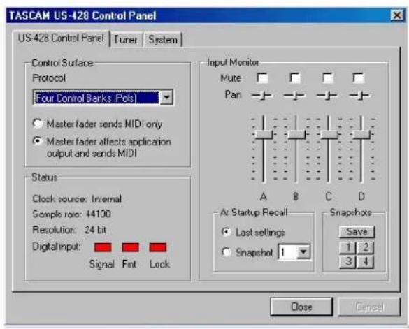 TASCAM US428 - Reason de Propellerheads - 1