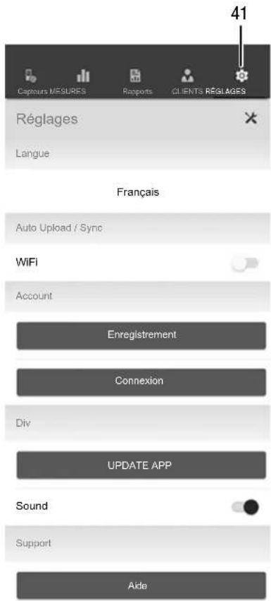 TROTEC BS30WP - Paramétrage de l'application - 1