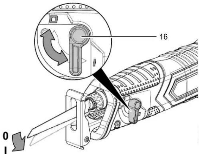 TROTEC PRCS 1020V - Réglage de la course pendulaire - 1