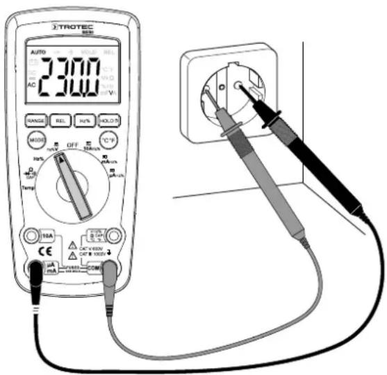 TROTEC BE50 - Mesure de tension alternative - 1