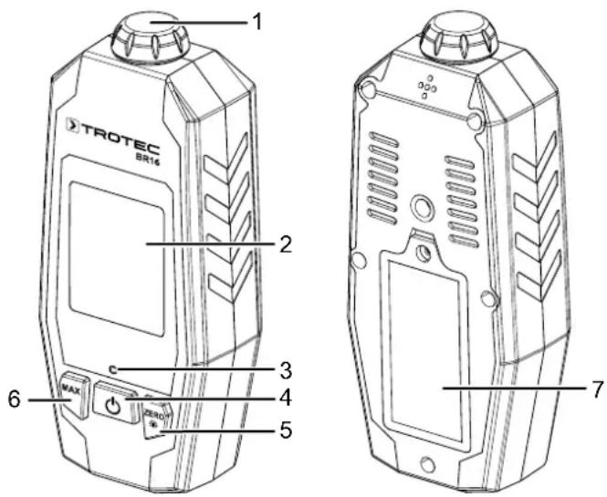 TROTEC BR16 - Représentation de l'appareil - 1