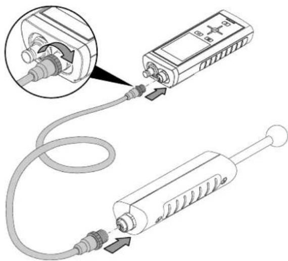 TROTEC T3000 - Exécution d'une mesure avec un capteur SDI (à titre d'exemple avec le capteur d'humidité TS 660 SDI) - 1