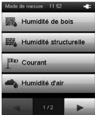TROTEC T3000 - Sous-menu Mode de mesure - 1