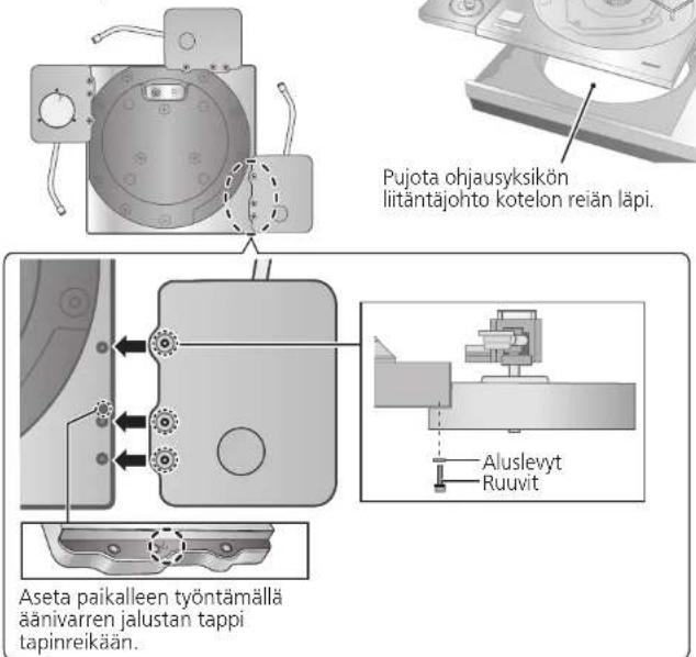 TECHNICS SHTB10 - Aänivarren jalustan asentaminen soittimeen (jatkuu) - 1