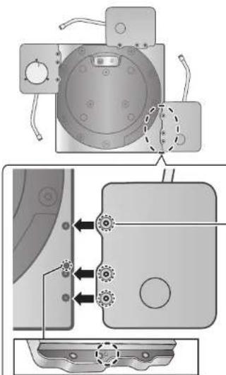 TECHNICS SHTB10 - De toonarmbasis op de speler bevestigen (vervolg) - 1