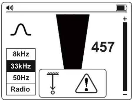 Amprobe UAT505 - Alertas relacionadas con la medición de profundidad - 1