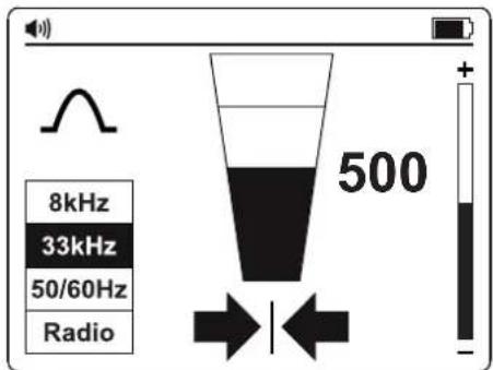Amprobe UAT505 - Modo de indução - Localizando com o receptor - 1