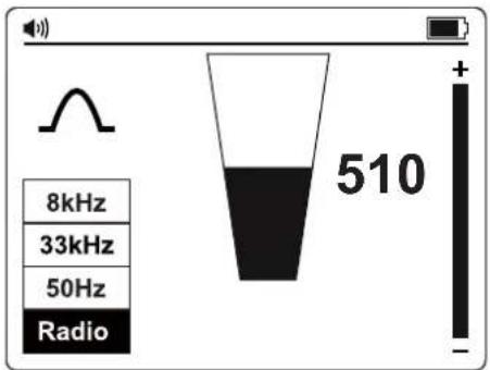 Amprobe UAT505 - Modo de radio: Localización pasiva de servicios - 1