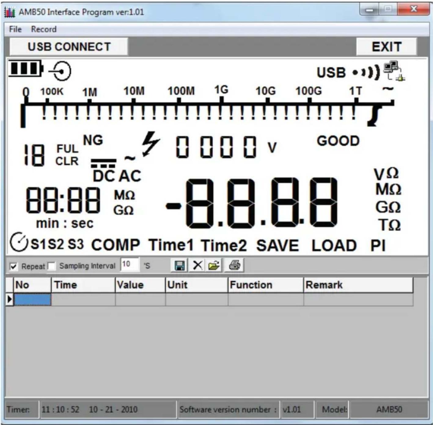 Amprobe AMB50 - Utiliser le programme d'interface de l'AMB-50 - 2