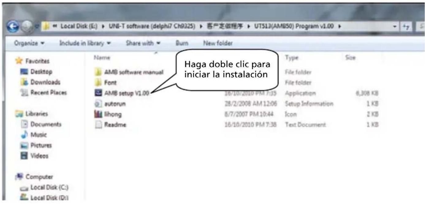 Amprobe AMB50 - Instale el programa de interfaz de la unidad AMB-50 - 1