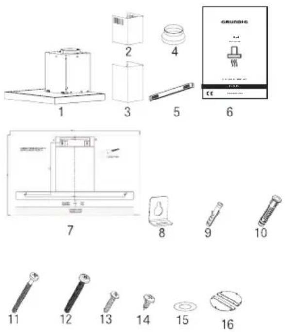 GRUNDIG GDKP 5460 B - Installation accessories - 1