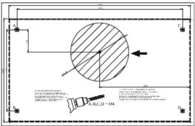 GRUNDIG GDT2562X - Drilling the hanging holes - 1