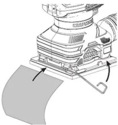 Craftsman CMEW230 - Colocacion del Papel de Lija (Fig. A, C-E) - 3