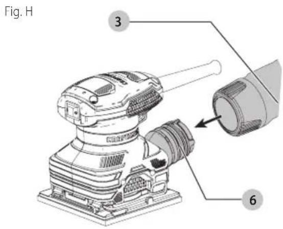 Craftsman CMEW230 - Collecte de poussière (Fig. H, I) - 1