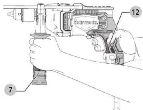 Craftsman CMED741 - Position correcte des mains (fig. e) - 1