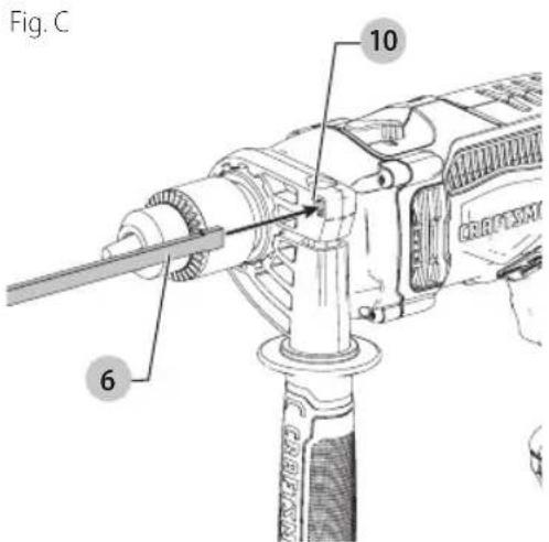 Craftsman CMED741 - Poignée latérale (fig. b, c) - 2