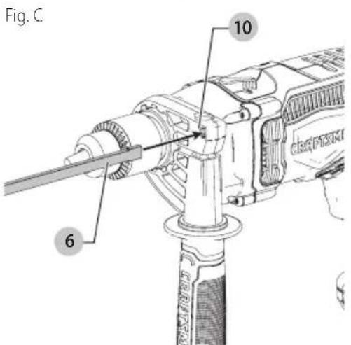 Craftsman CMED741 - Attaching the Side Handle (Fig. B, C) - 2