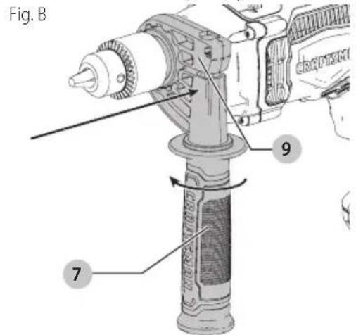 Craftsman CMED741 - Acoplamento del Mango Lateral (Fig. B, C) - 1