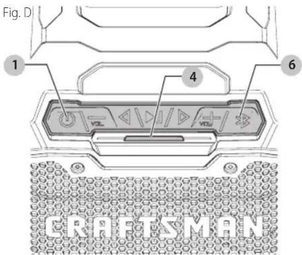 Craftsman CMCR001 - Apparier le haut-parleur avec un apparéil audio Bluetooth - 1