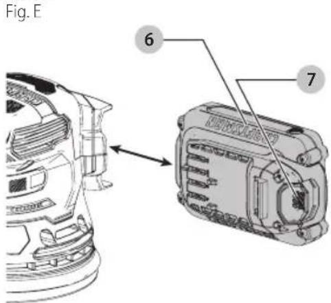 Craftsman CMCW220B - Cómo Instalar y Retirar la Unidad de Bateria (Fig. E) - 1