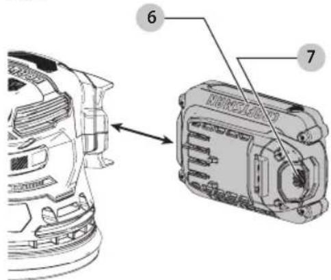 Craftsman CMCW220B - Installing and Removing the Battery Pack (Fig. E) - 1