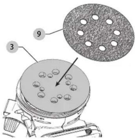 Craftsman CMCW220B - Fixation de disque de ponçage à bandes Velcro (Fig. B) - 1