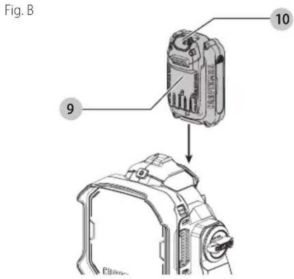 Craftsman CMCL030B - Pose et dépose du bloc-piles (Fig. B) - 1