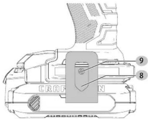 Craftsman CMCL050B - Crocket de ceinture (accessoire en option) (Fig. B) - 1