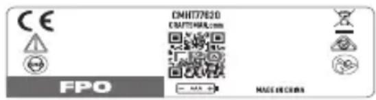 Craftsman CMHT77620 - WARNING: - 1