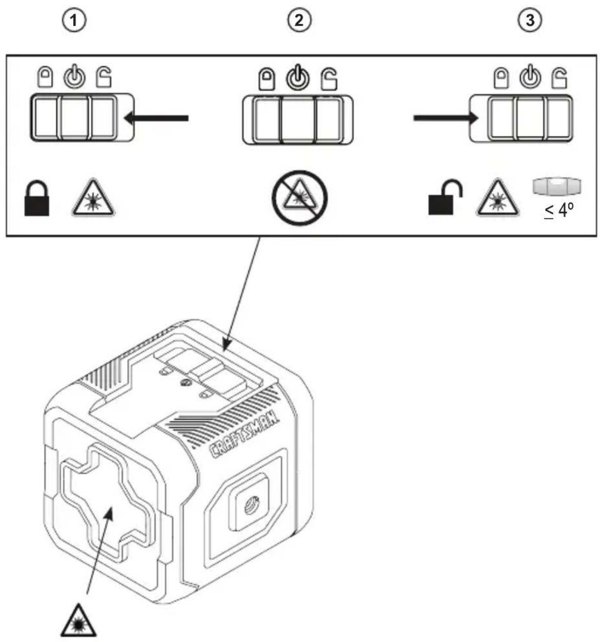Craftsman CMHT77630 - Self-Leveling Cross-line Laser - 3