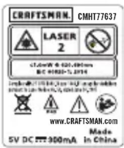 Craftsman CMHT77637 - Avertissement : - 1