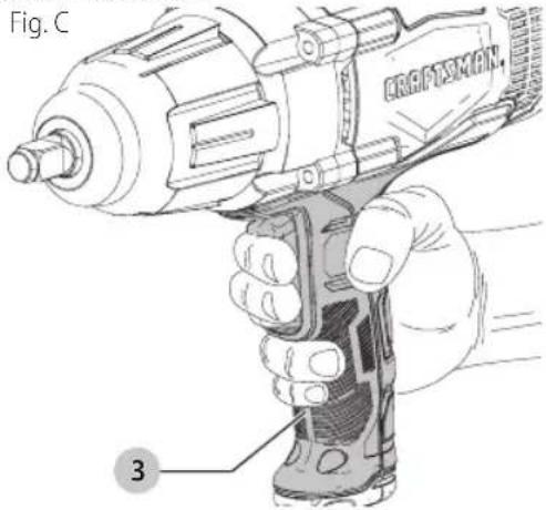 Craftsman CMEF900 - Position correcte des mains (Fig. C) - 1
