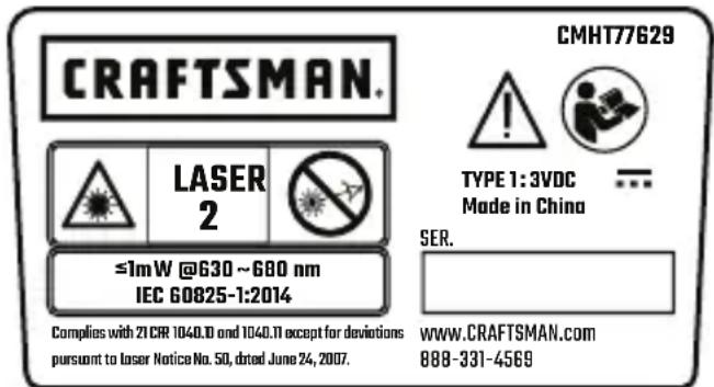 Craftsman CMHT77629 - Etiquetas de advertencia - 4