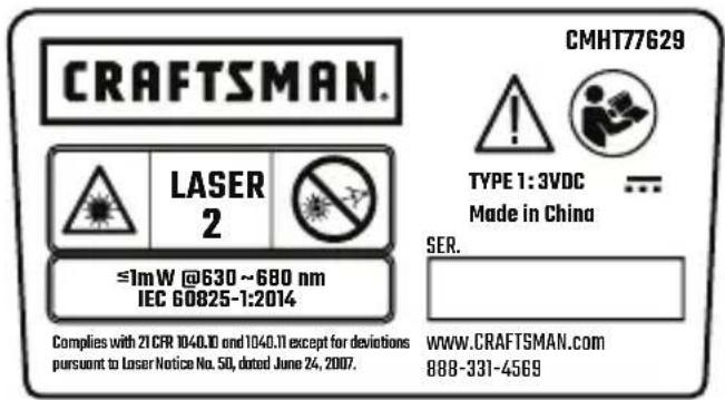 Craftsman CMHT77629 - WARNING LABELS - 4