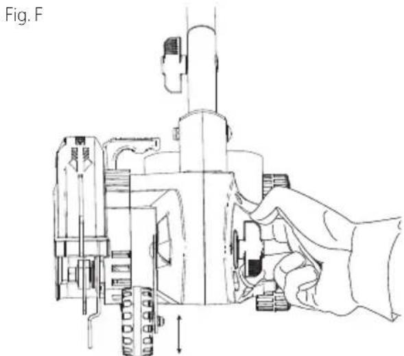 Craftsman CMEED400 - Ajuste de profundidad de corte (Fig. A, F) - 1
