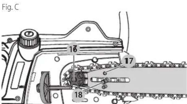 Craftsman CMECS600 - Installation du guide-chaine et de la chaine coupante (Fig. A, B-D) - 2