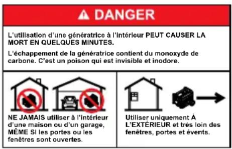 Craftsman CMXGIAC2200 - Signification des symboles de sécurité - 1