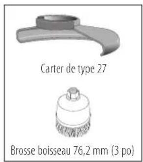 Carter de type 27 Brosse boisseau 76,2 mm (3 po)