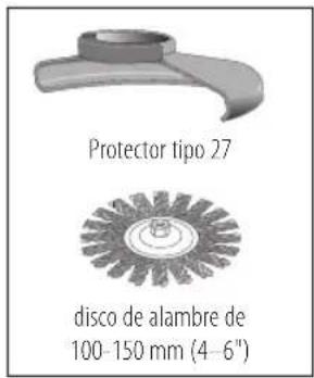 Protector tipo 27 disco de alambre de 100-150 mm (4-6")