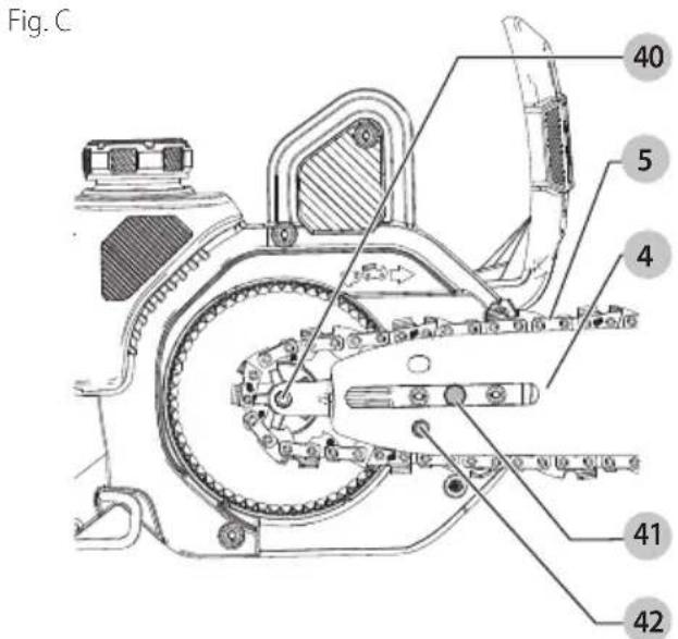 Craftsman CMCCSP20 - Adjusting Chain Tension (Fig. A, E, F) - 1