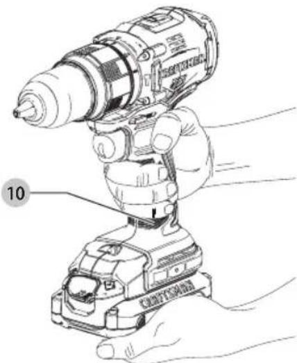 Craftsman CMCD721B - Position correcte des mains (Fig. C) - 1
